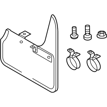 Volkswagen 5G0-075-101 Splash Guard Kit 5G0-075-101 Volkswagen Splash Guard Kit Illustration 1 of 1