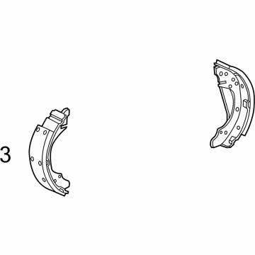 Volkswagen Jetta Parking Brake Shoes - 5C0-698-545