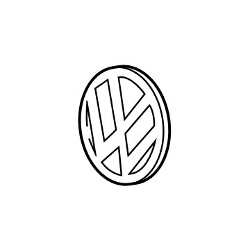 Volkswagen Golf R Emblem - 5H0-853-679-R-EBY