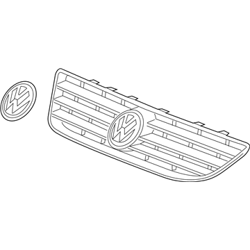 Volkswagen Phaeton Grille - 3D7-853-651-PWF