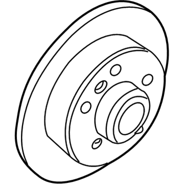 Volkswagen Cabrio Brake Rotor - 2Q0-615-601-H