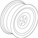 Volkswagen 7B0-601-025-G Wheel, Steel Volkswagen 7B0-601-025-G Wheel, Steel