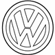 Volkswagen 7L6-853-601-A-ULM Emblem Volkswagen 7L6-853-601-A-ULM Emblem