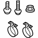 Volkswagen 5N0-075-711 Splash Guard Kit Hardware Kit Volkswagen 5N0-075-711 Splash Guard Kit Hardware Kit