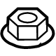 Volkswagen WHT-009-442 Lower Ball Joint Lock Nut Volkswagen WHT-009-442 Lower Ball Joint Lock Nut